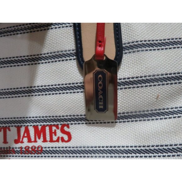 Coach Saint James limited legacy striped canvas weekender tote & pochette set - Picture 14 of 14